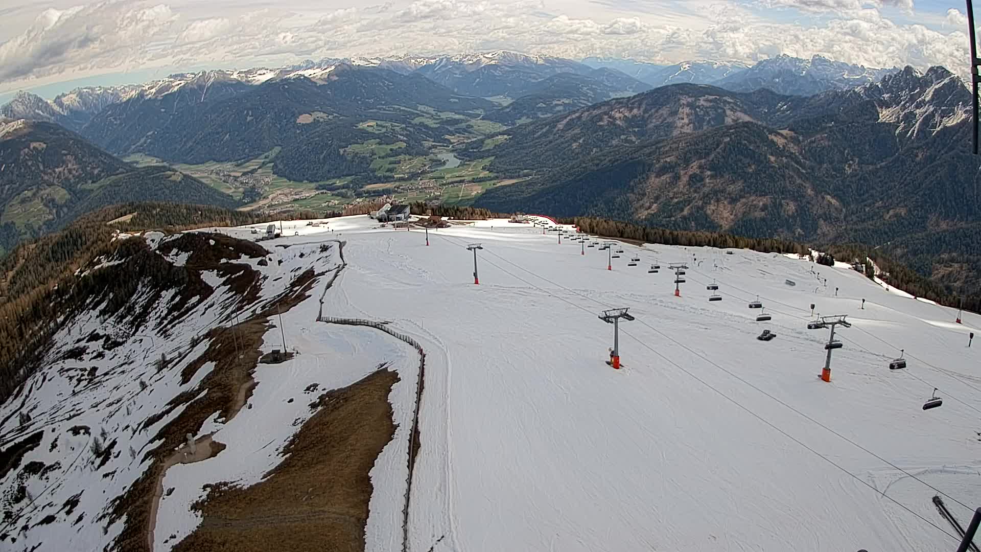 Kronplatz-Gipfel | Blick nach Olang – Valdaora