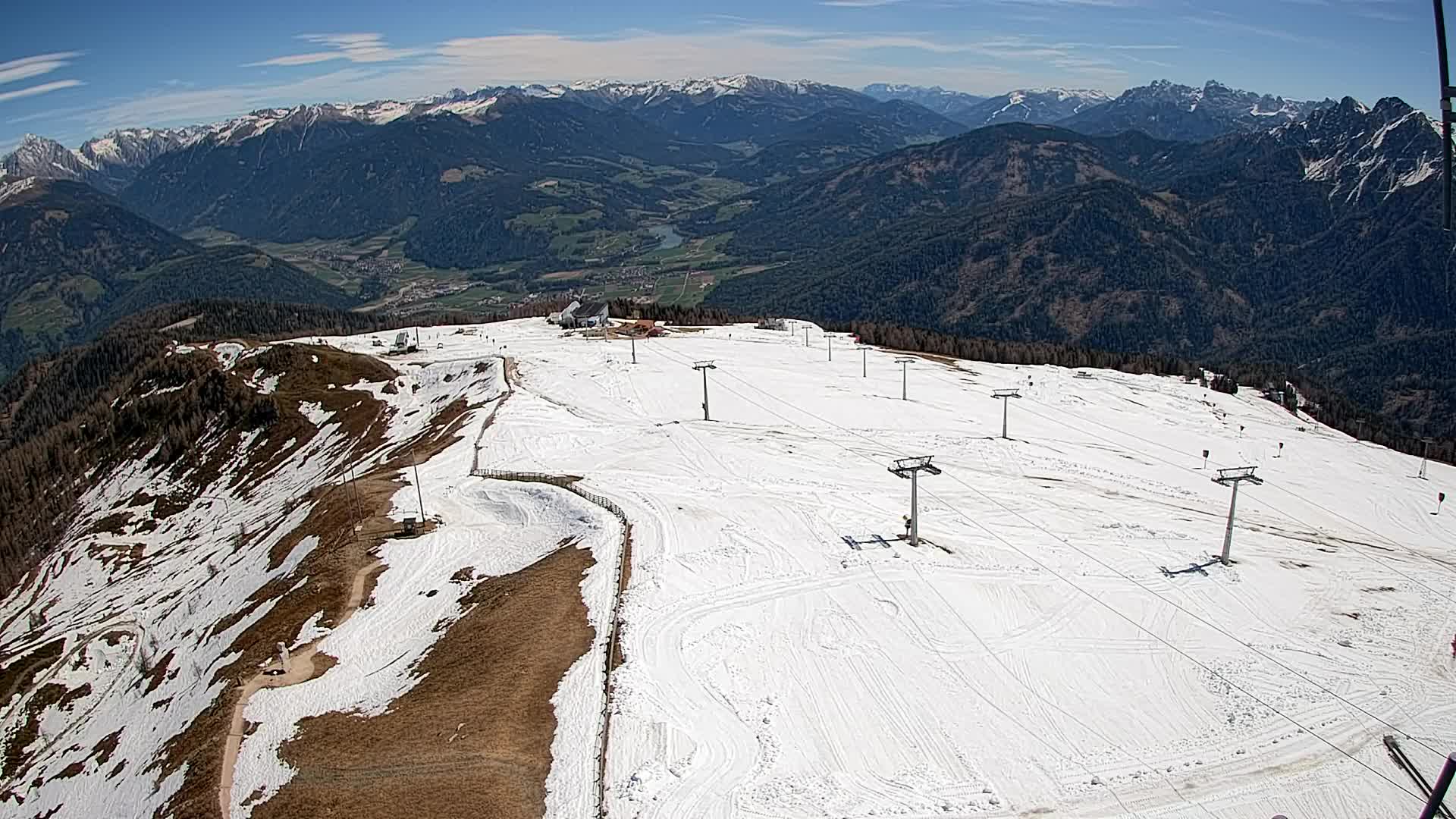 Kronplatz-Gipfel | Blick nach Olang – Valdaora