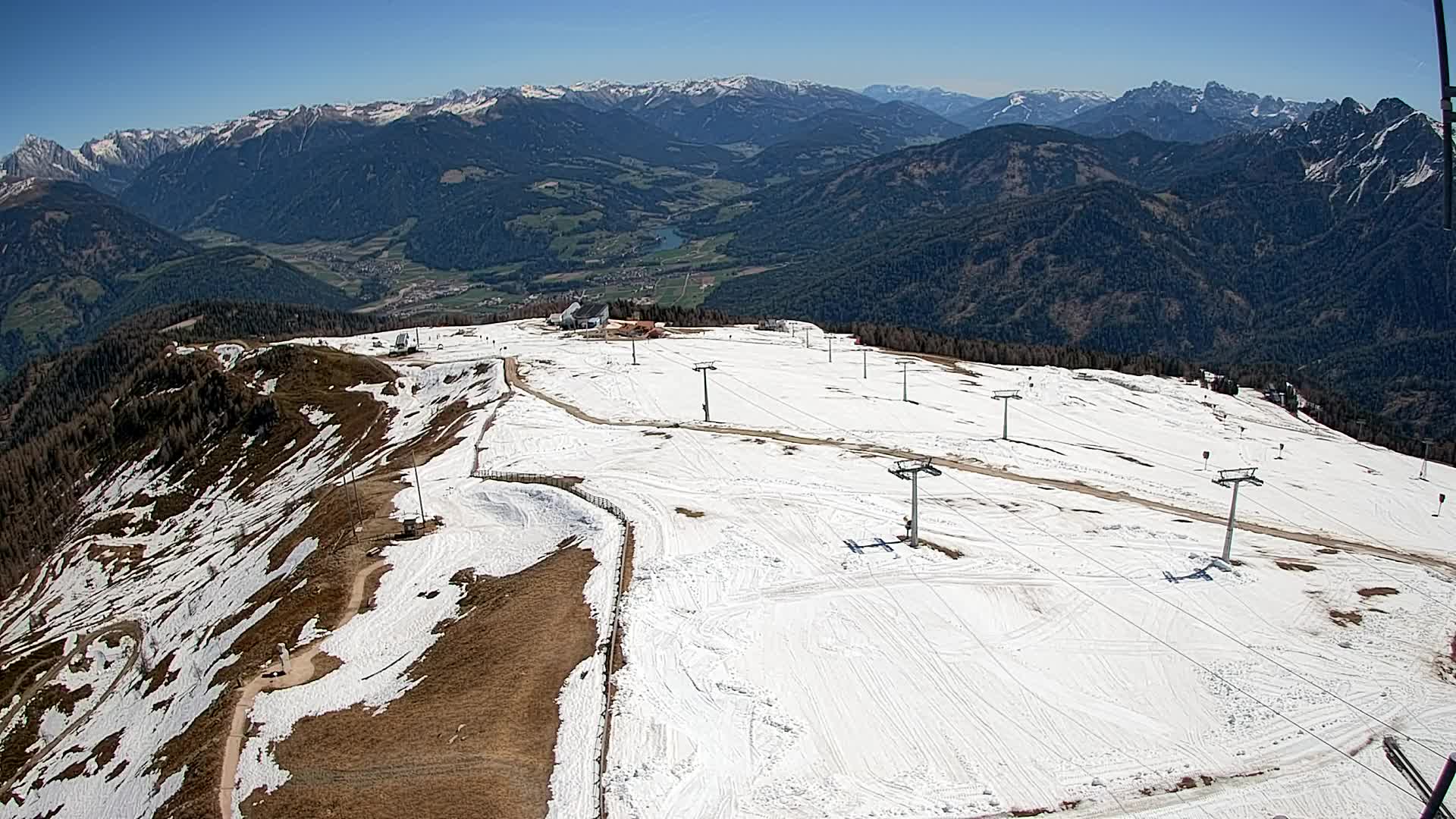 Kronplatz-Gipfel | Blick nach Olang – Valdaora