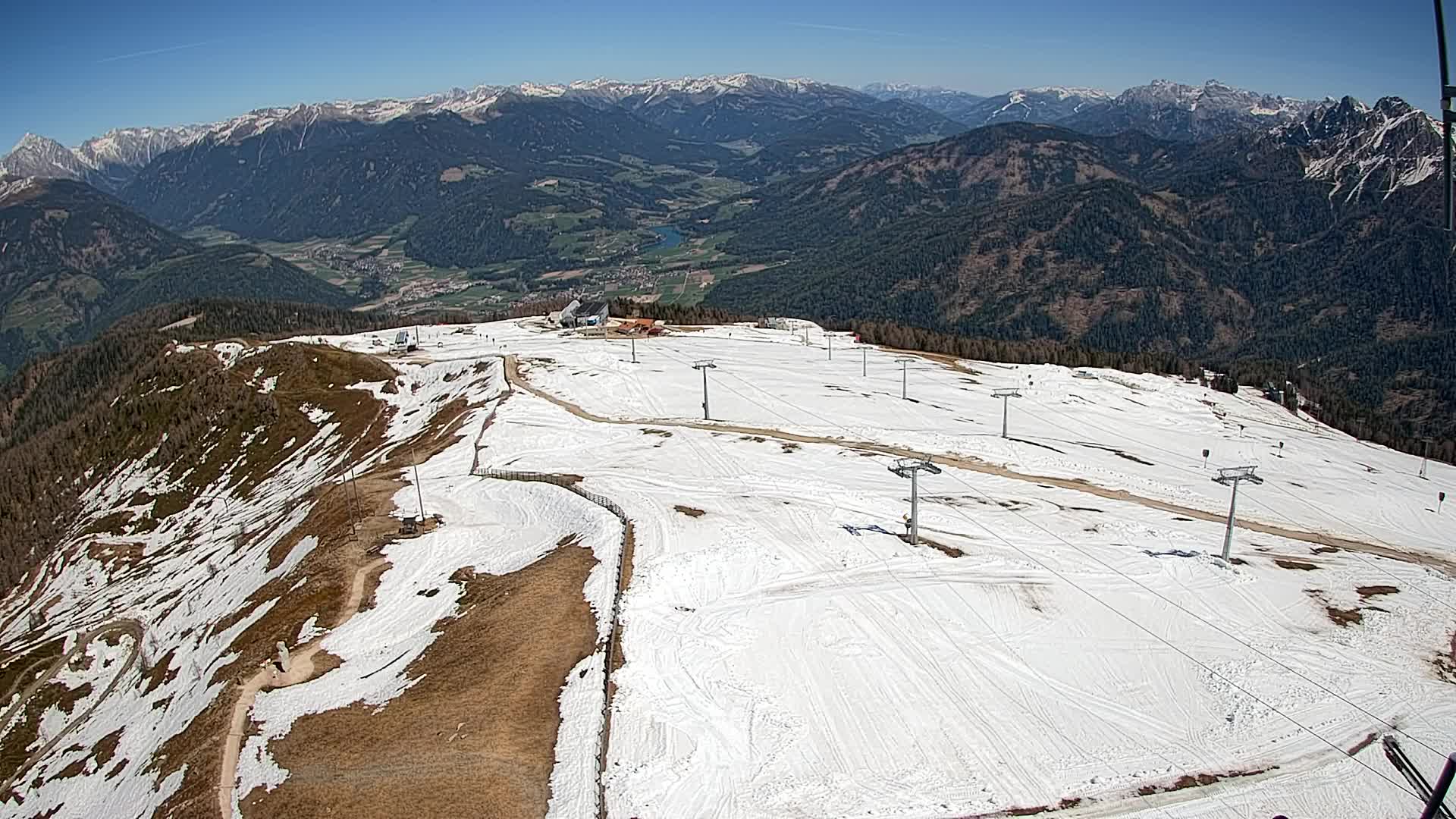 Kronplatz-Gipfel | Blick nach Olang – Valdaora