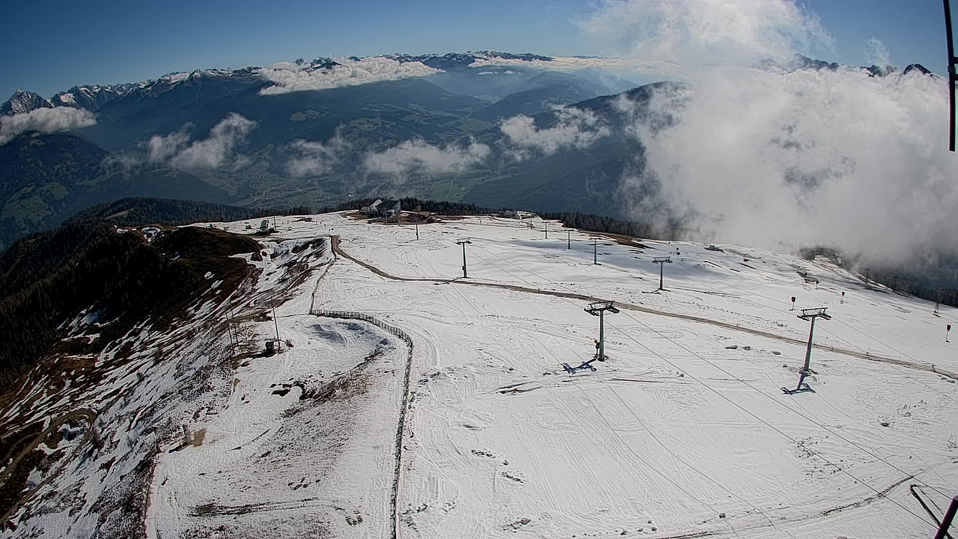 Kronplatz-Gipfel | Blick nach Olang – Valdaora