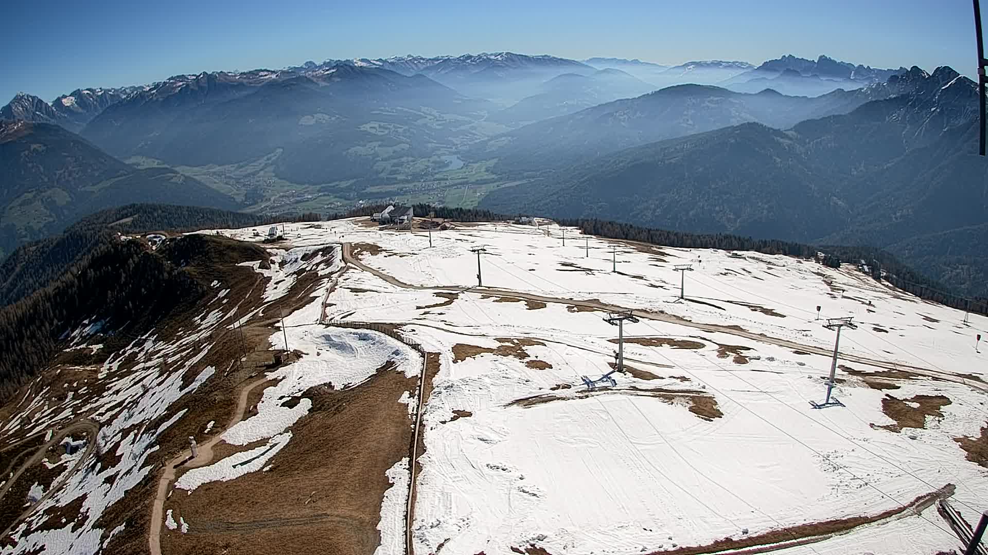 Kronplatz-Gipfel | Blick nach Olang – Valdaora