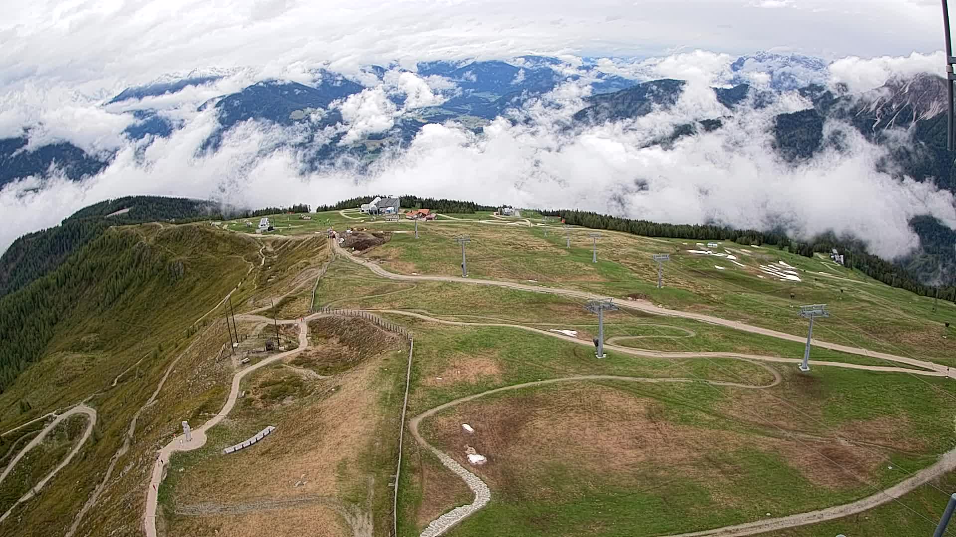 Kronplatz-Gipfel | Blick nach Olang – Valdaora