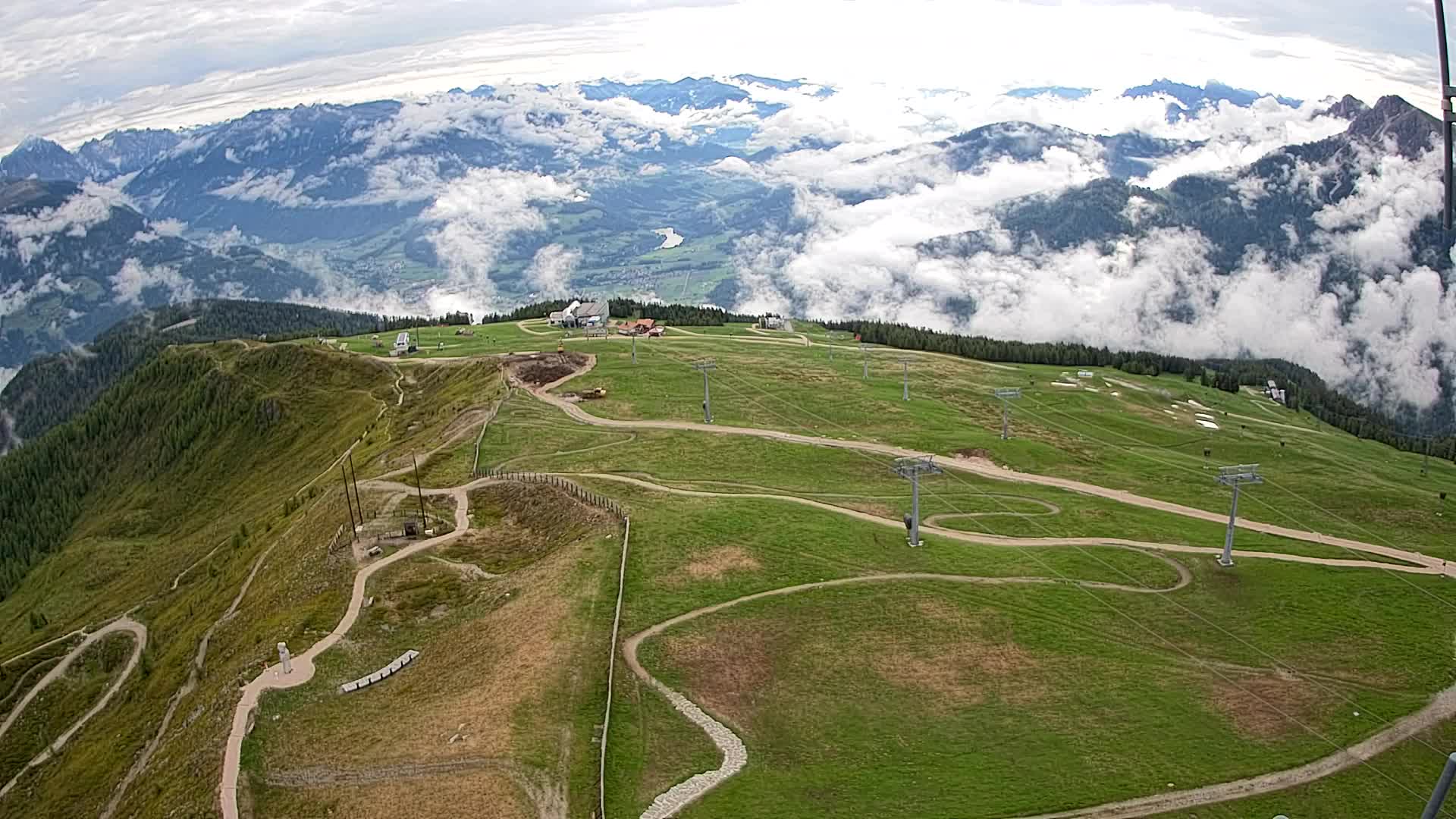Kronplatz-Gipfel | Blick nach Olang – Valdaora