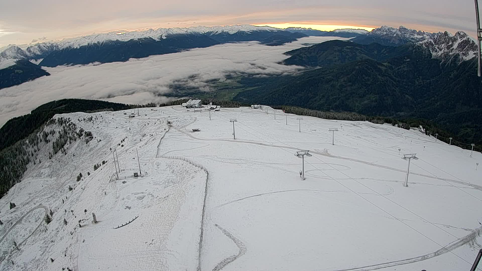 Kronplatz-Gipfel | Blick nach Olang – Valdaora