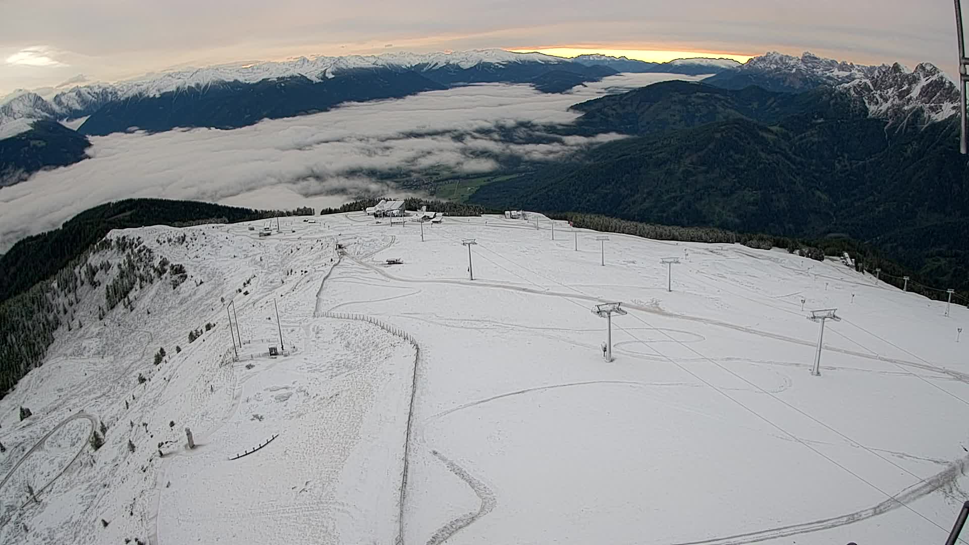 Kronplatz-Gipfel | Blick nach Olang – Valdaora