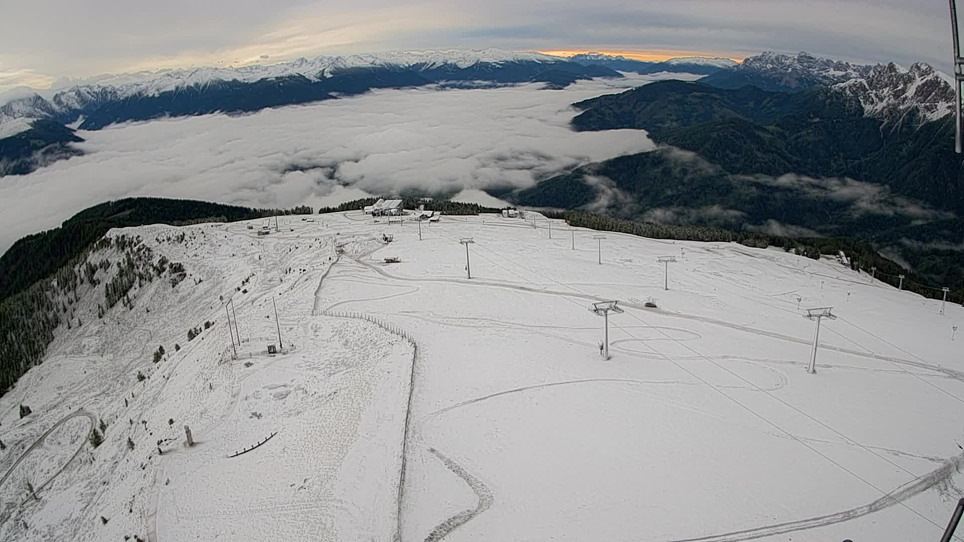 Kronplatz-Gipfel | Blick nach Olang – Valdaora
