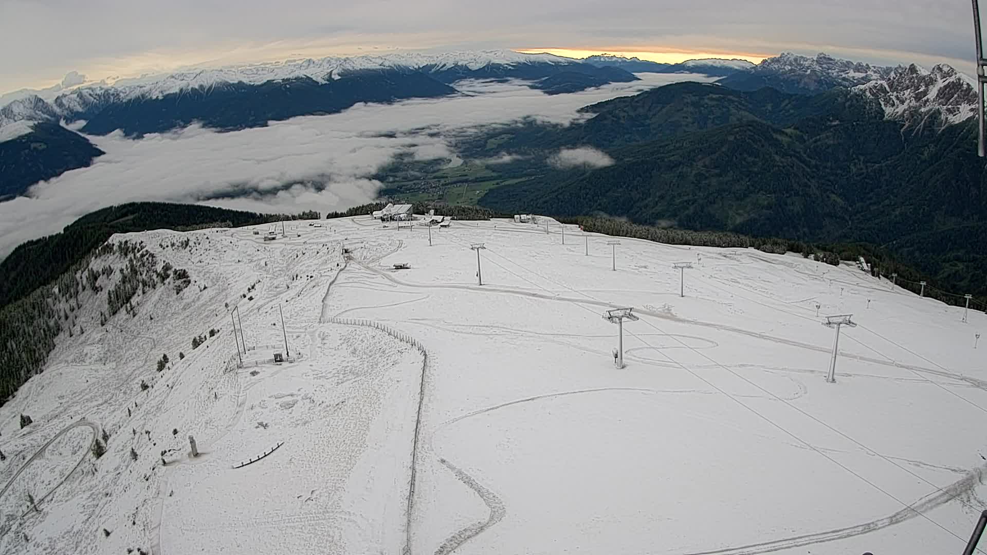 Kronplatz-Gipfel | Blick nach Olang – Valdaora