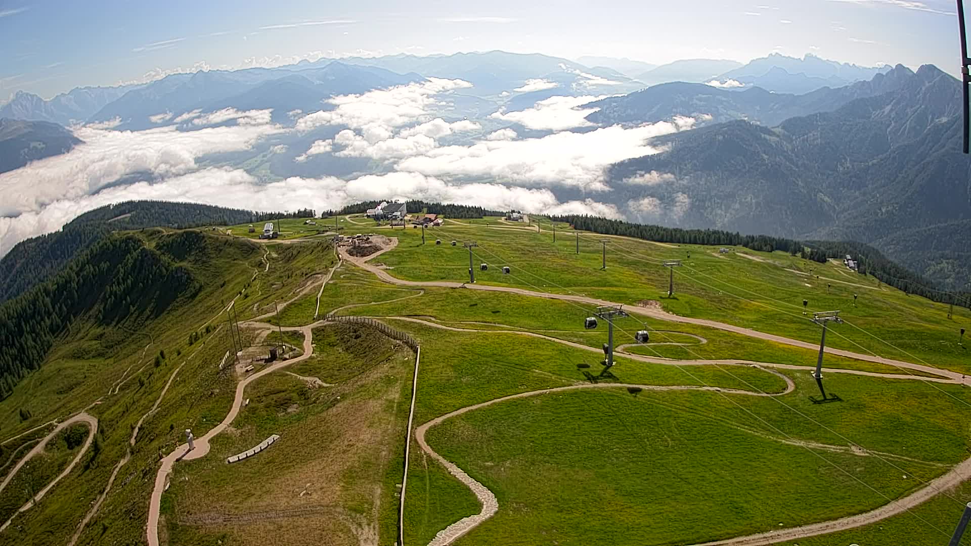 Kronplatz-Gipfel | Blick nach Olang – Valdaora