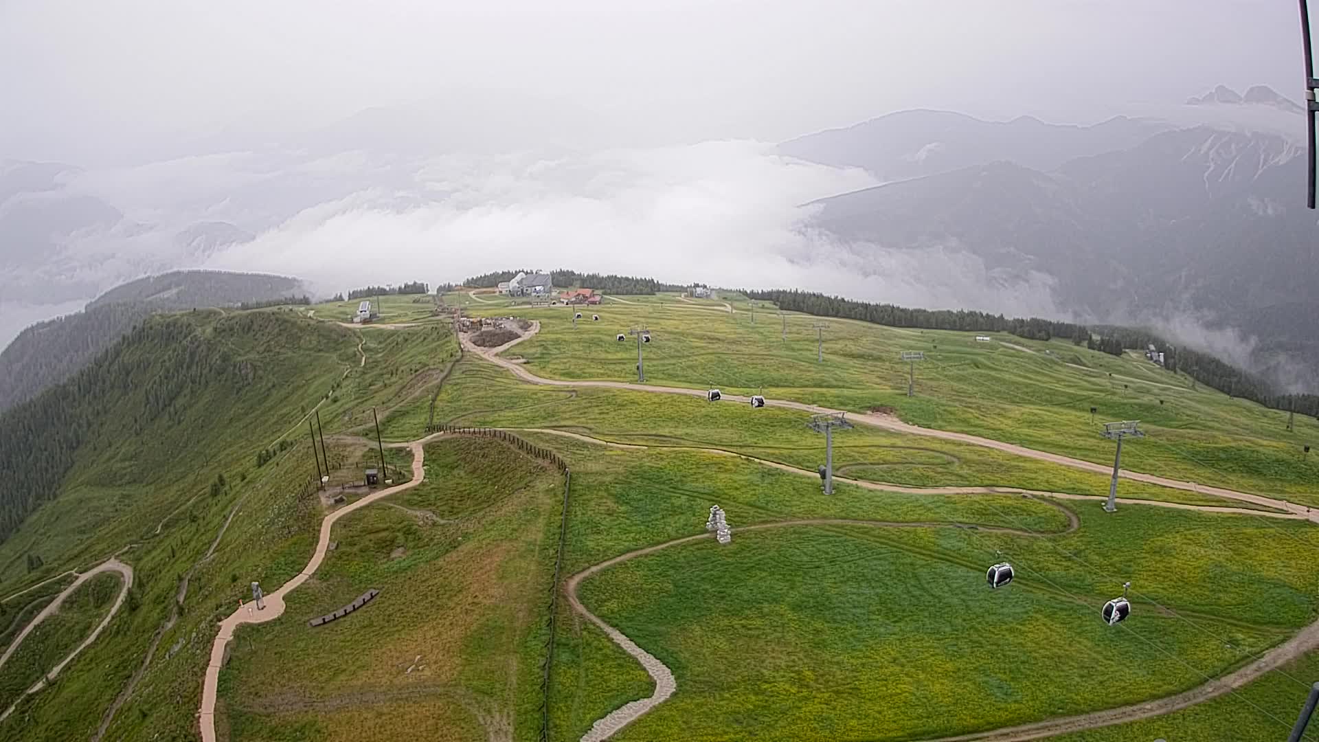Kronplatz-Gipfel | Blick nach Olang – Valdaora