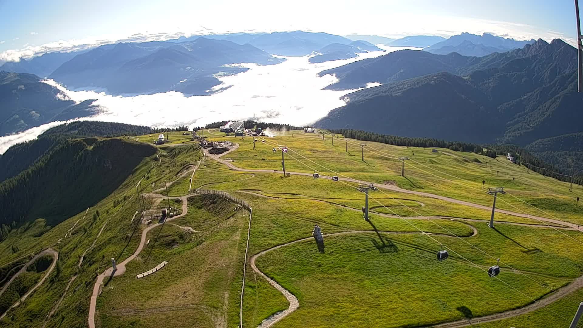 Kronplatz-Gipfel | Blick nach Olang – Valdaora