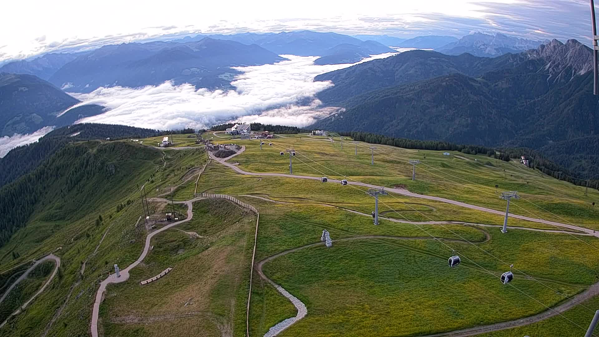 Kronplatz-Gipfel | Blick nach Olang – Valdaora
