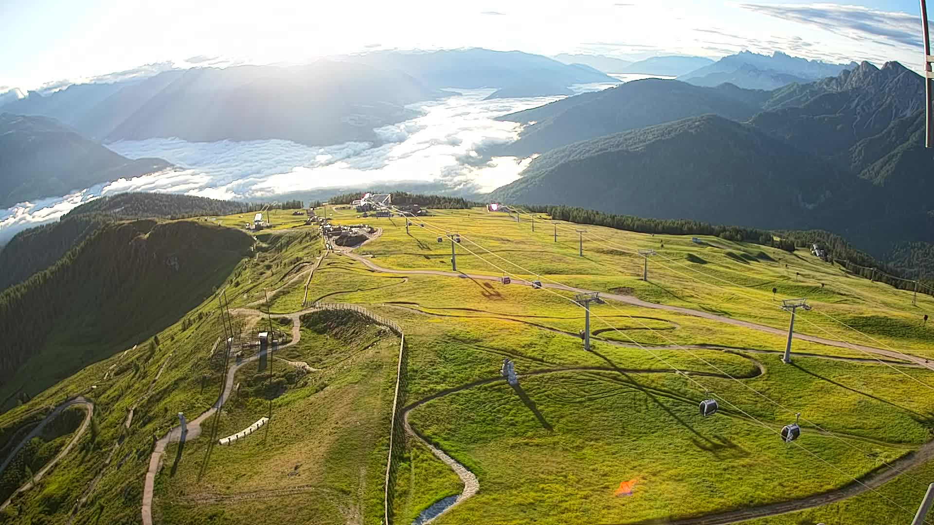 Kronplatz-Gipfel | Blick nach Olang – Valdaora