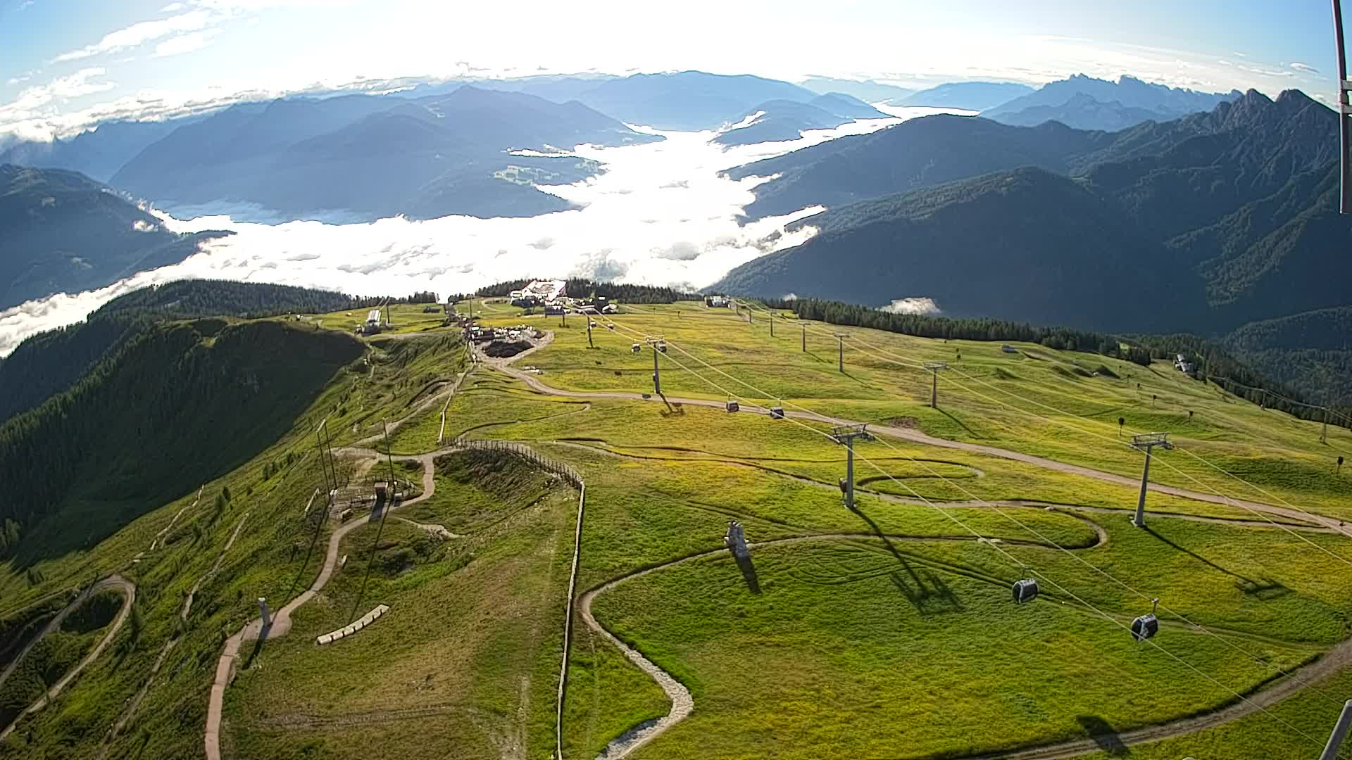 Kronplatz-Gipfel | Blick nach Olang – Valdaora