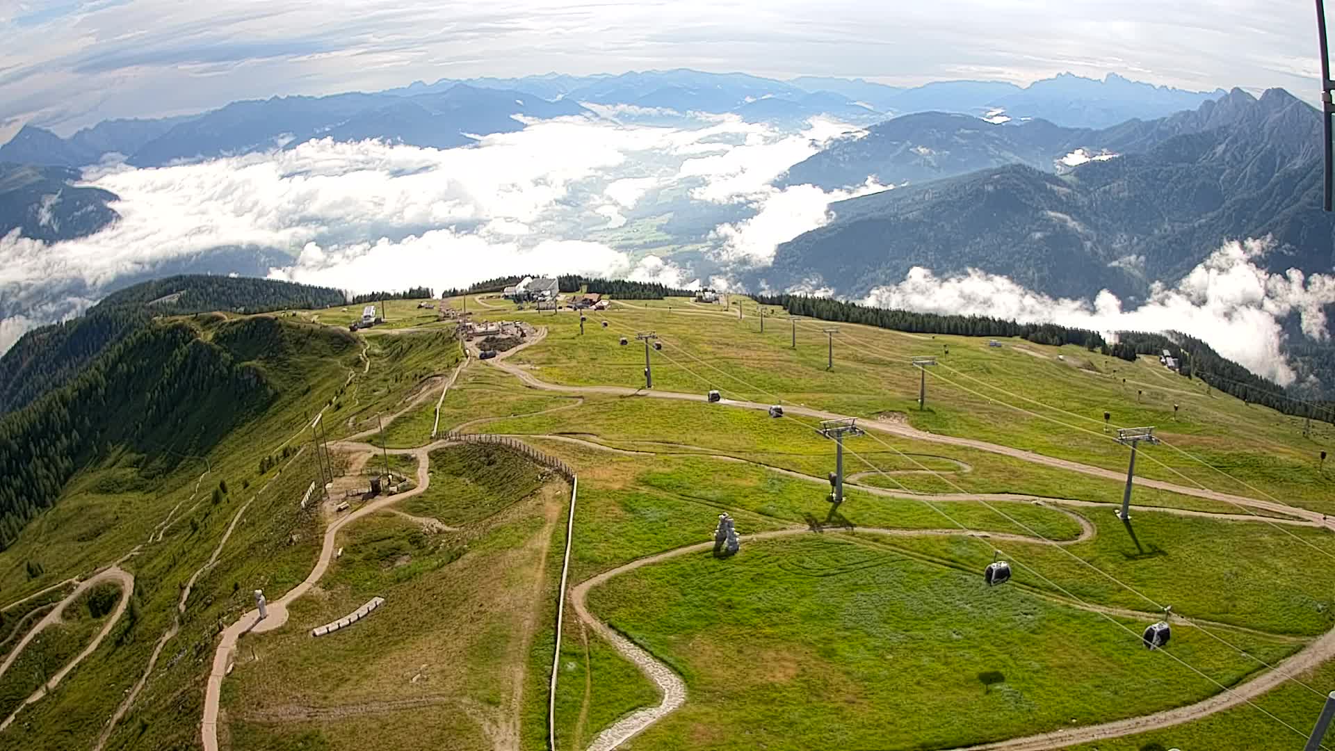 Kronplatz-Gipfel | Blick nach Olang – Valdaora