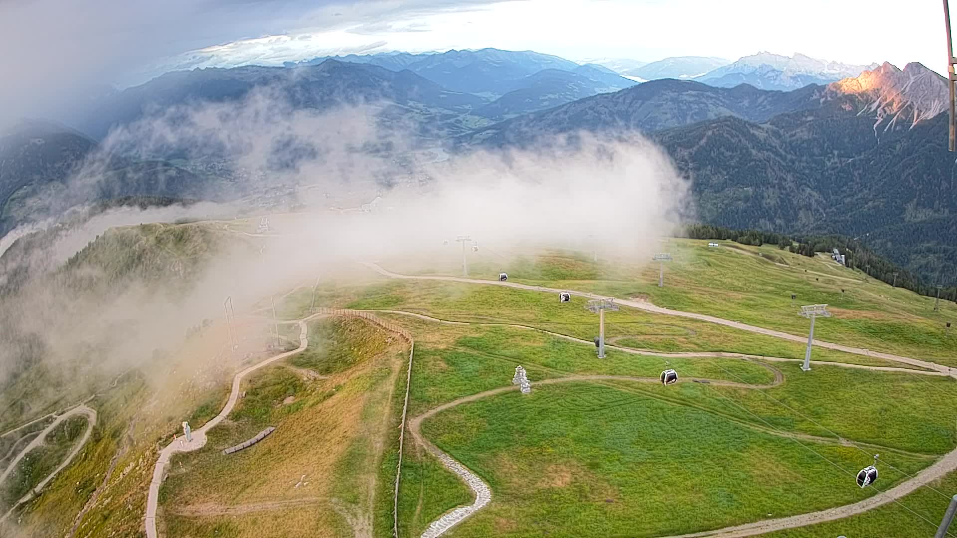 Kronplatz-Gipfel | Blick nach Olang – Valdaora
