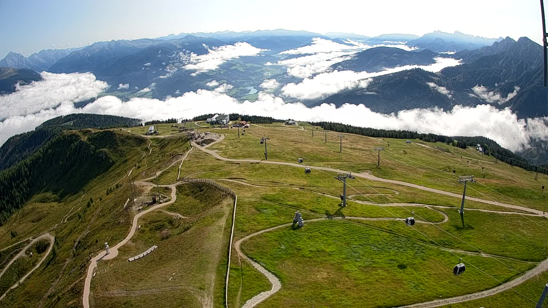 Kronplatz-Gipfel | Blick nach Olang – Valdaora