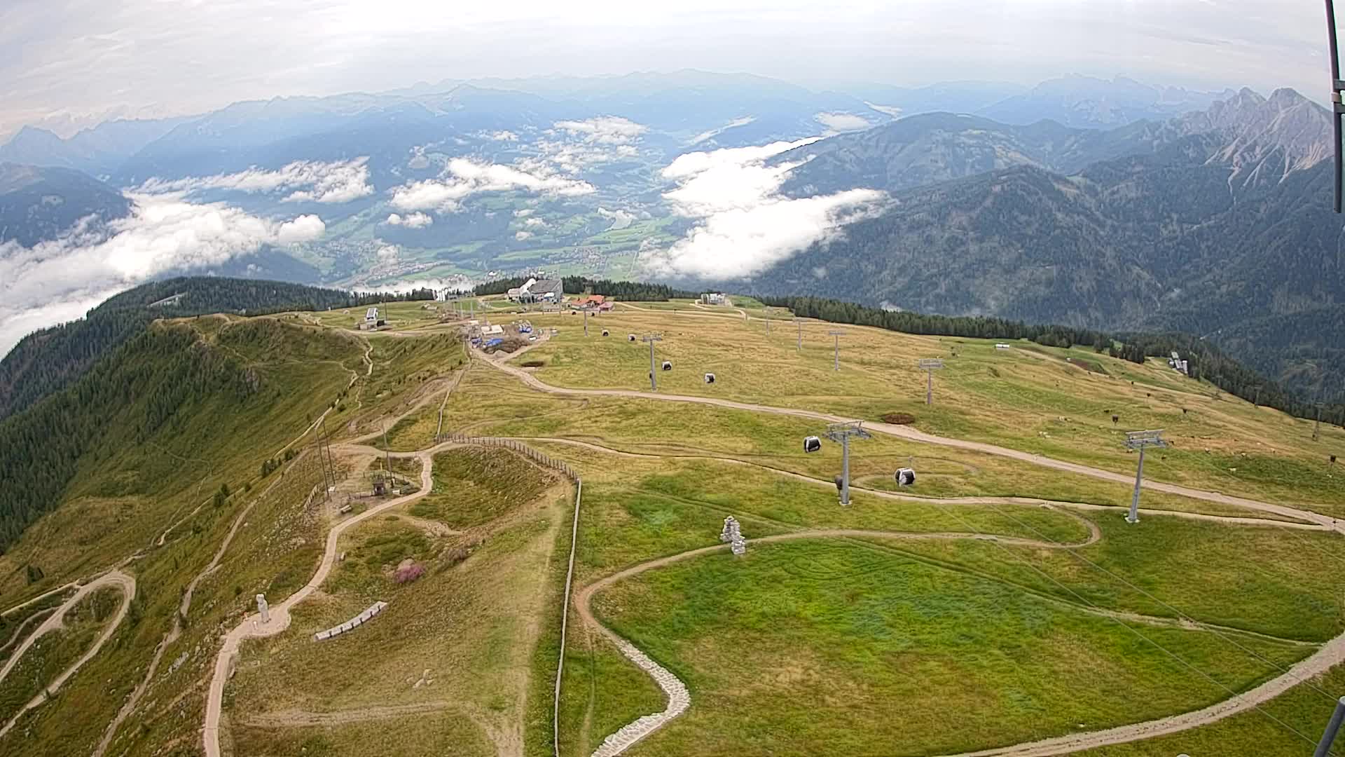 Kronplatz-Gipfel | Blick nach Olang – Valdaora