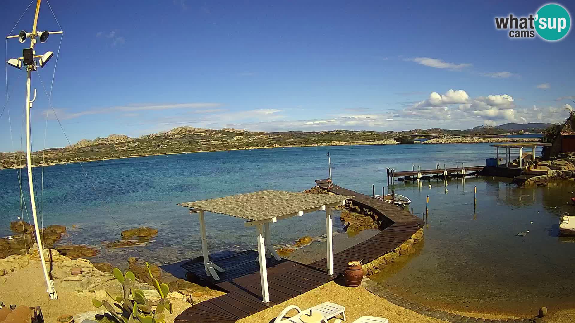 Web kamera uživo Ponte Caprera – La Maddalena – Sardinija – Italija