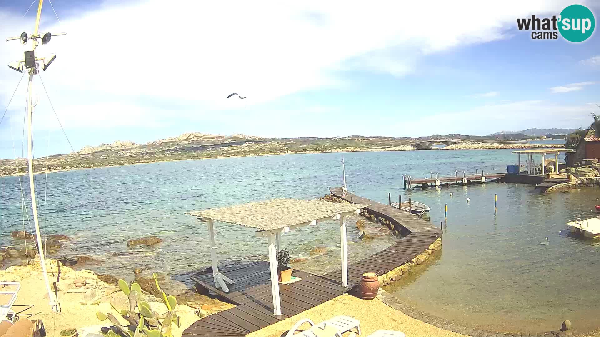 Web kamera uživo Ponte Caprera – La Maddalena – Sardinija – Italija