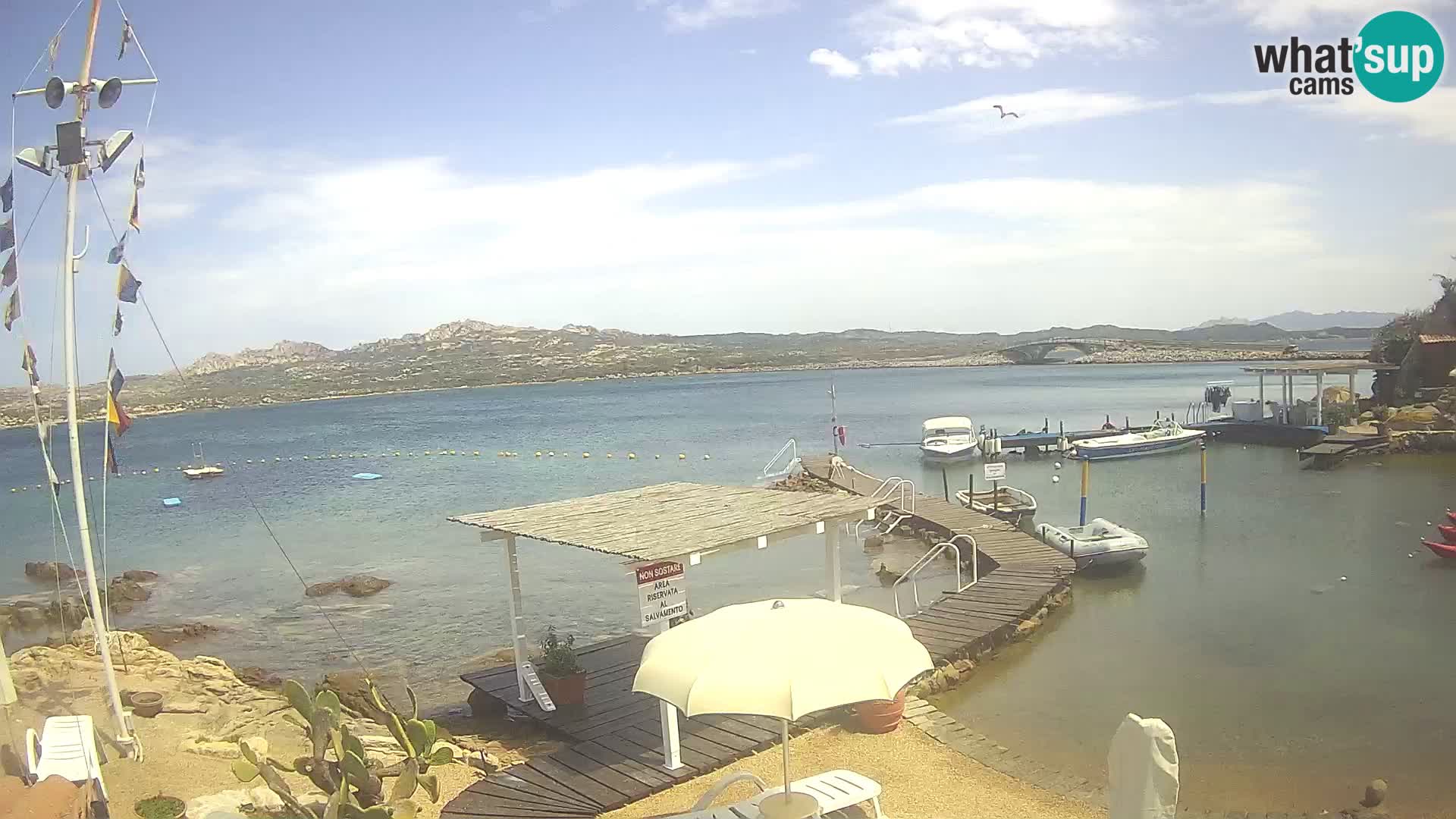 Web kamera uživo Ponte Caprera – La Maddalena – Sardinija – Italija