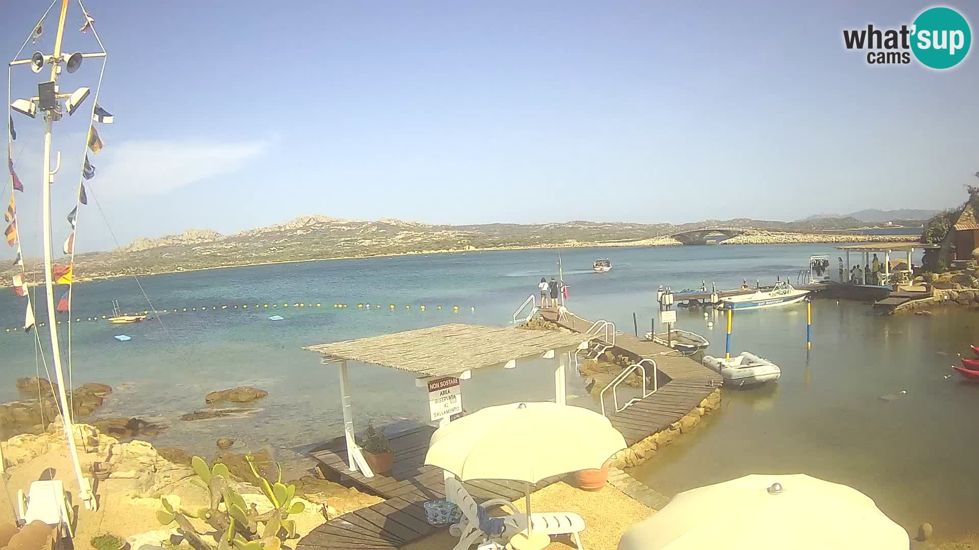 Web kamera uživo Ponte Caprera – La Maddalena – Sardinija – Italija