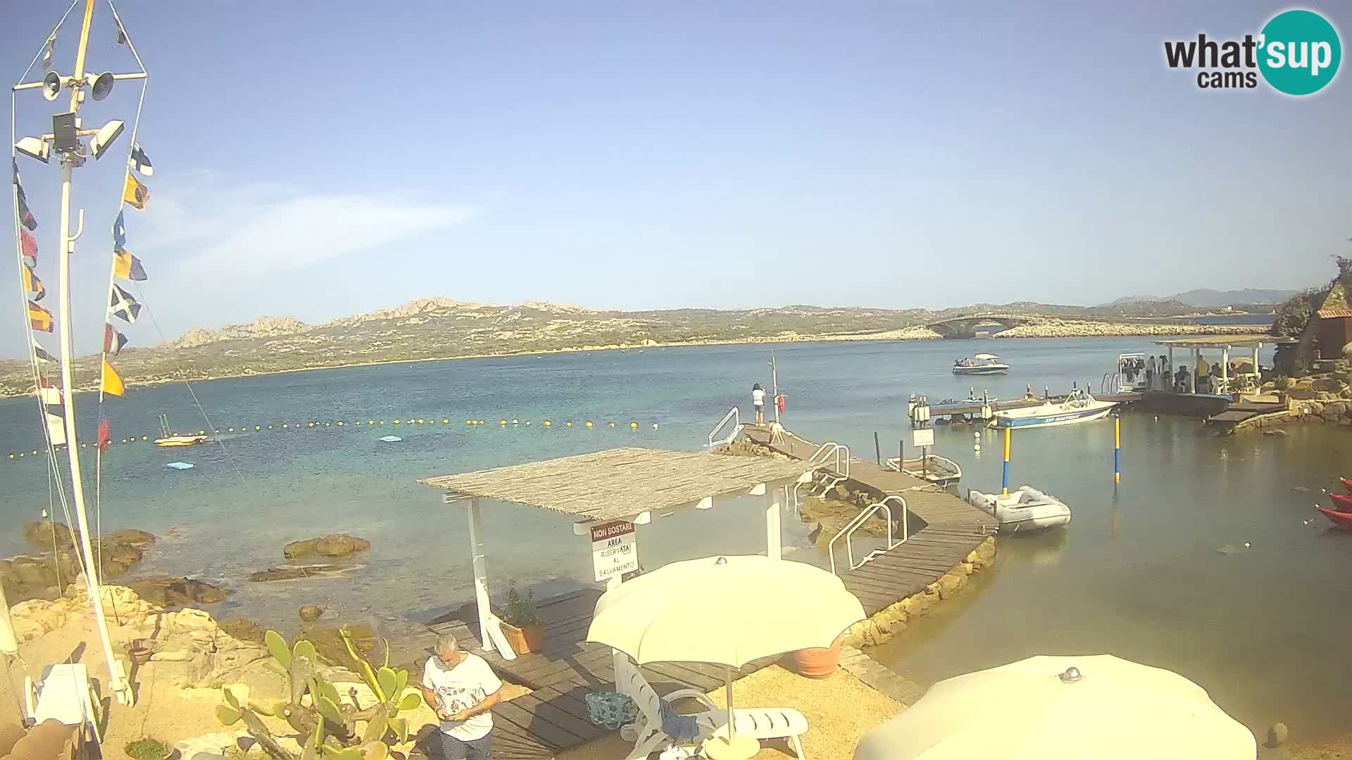 Spletna kamera v živo Ponte Caprera – La Maddalena – Sardinija – Italija