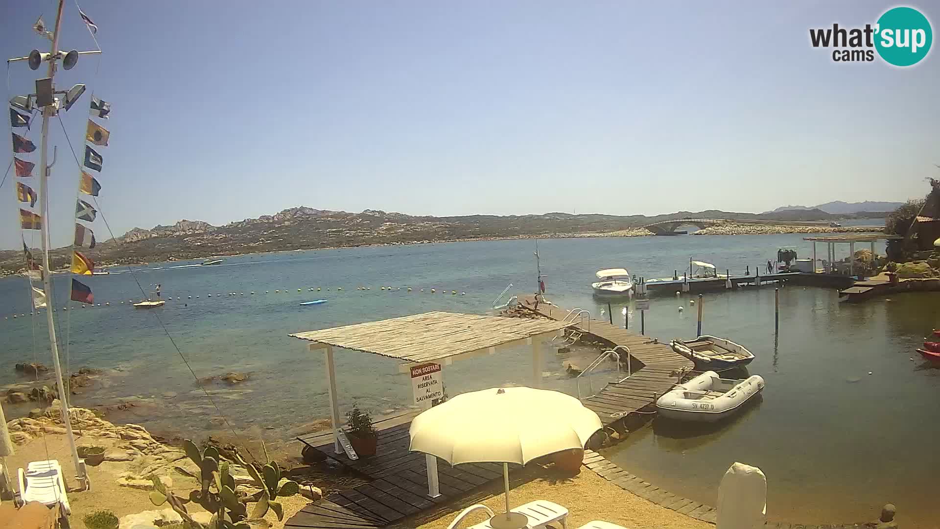 Web kamera uživo Ponte Caprera – La Maddalena – Sardinija – Italija