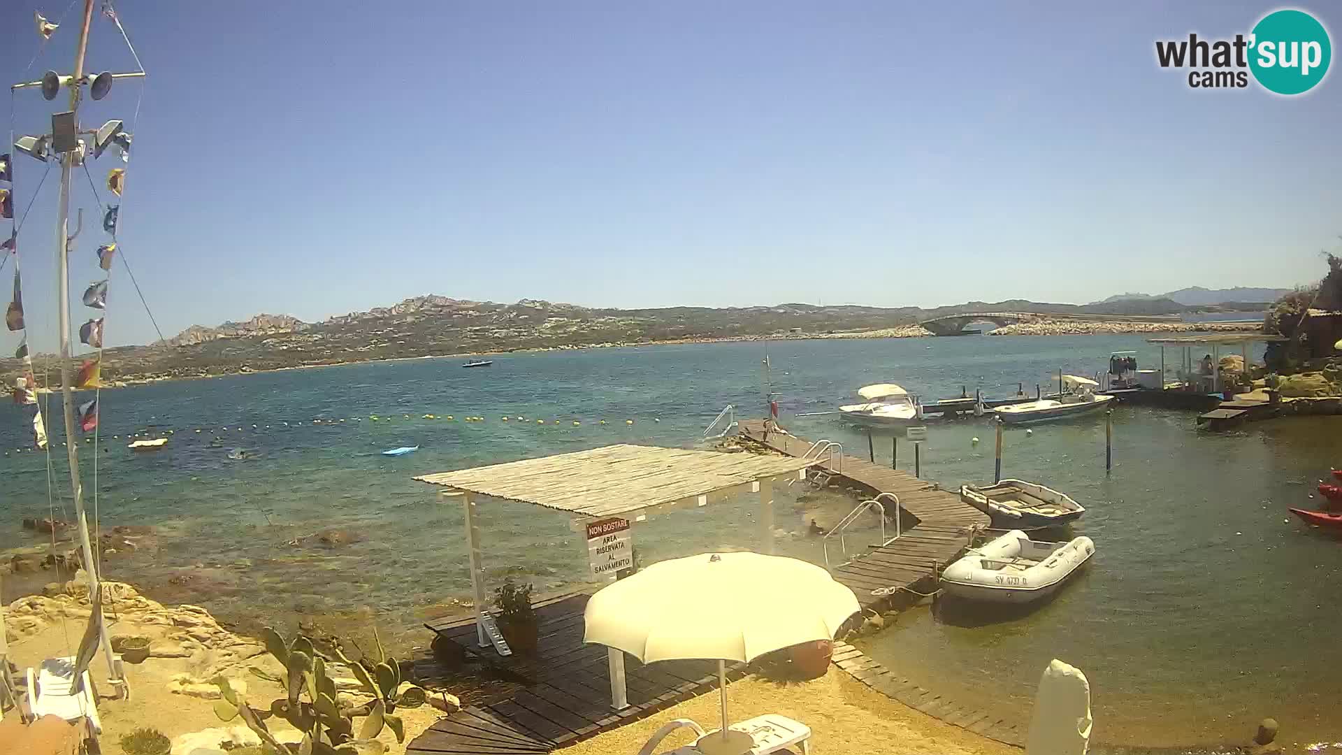 Web kamera uživo Ponte Caprera – La Maddalena – Sardinija – Italija