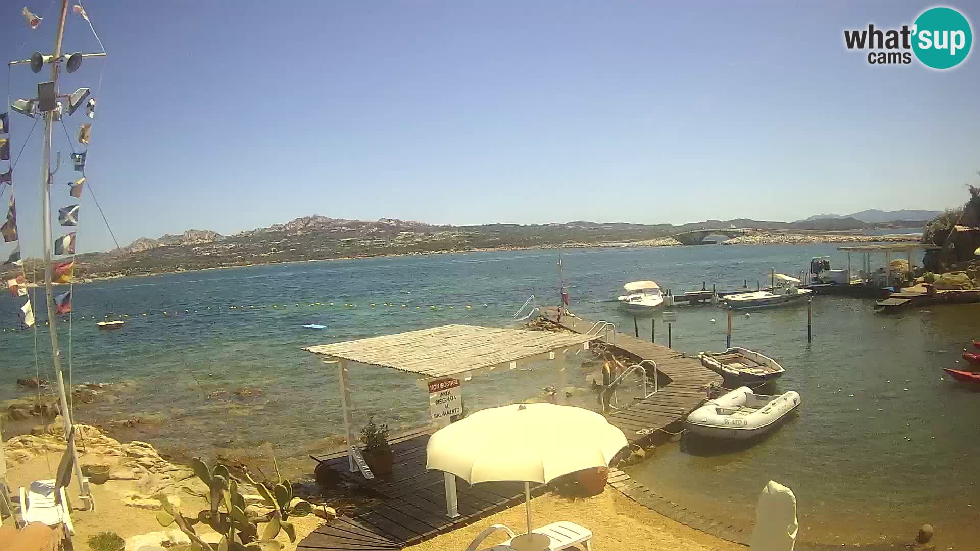 Web kamera uživo Ponte Caprera – La Maddalena – Sardinija – Italija