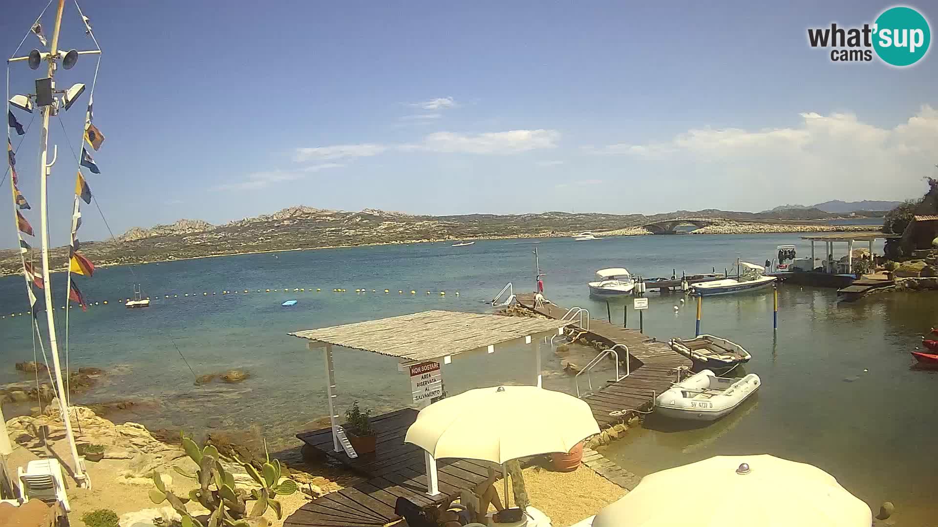 Web kamera uživo Ponte Caprera – La Maddalena – Sardinija – Italija
