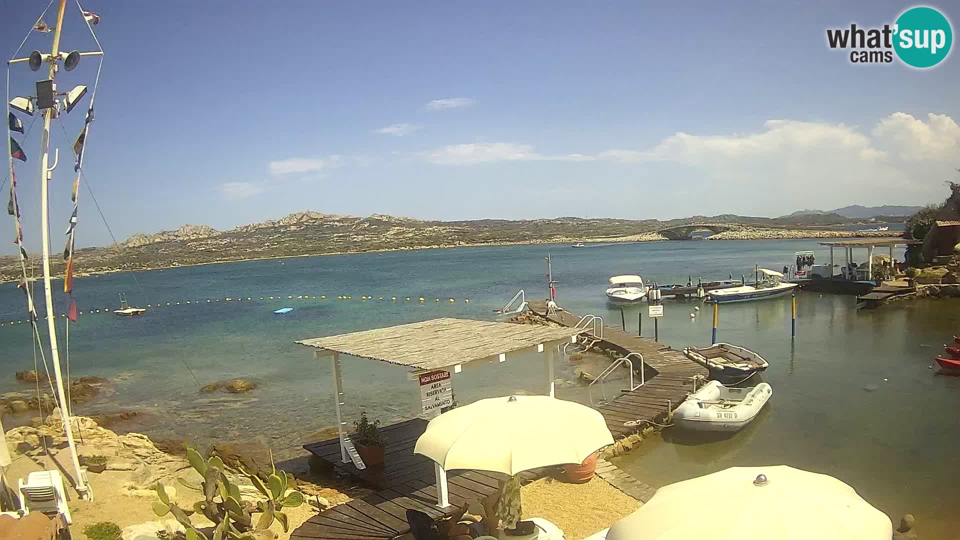 Spletna kamera v živo Ponte Caprera – La Maddalena – Sardinija – Italija