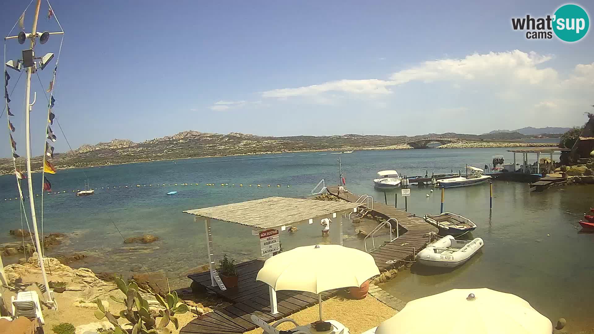 Web kamera uživo Ponte Caprera – La Maddalena – Sardinija – Italija