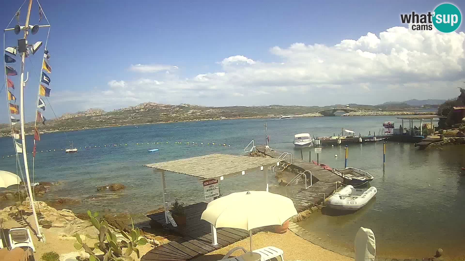 Web kamera uživo Ponte Caprera – La Maddalena – Sardinija – Italija