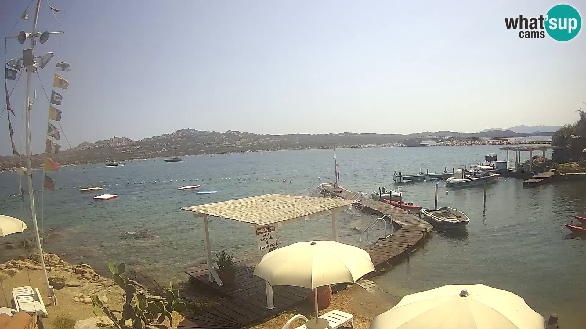 Web kamera uživo Ponte Caprera – La Maddalena – Sardinija – Italija
