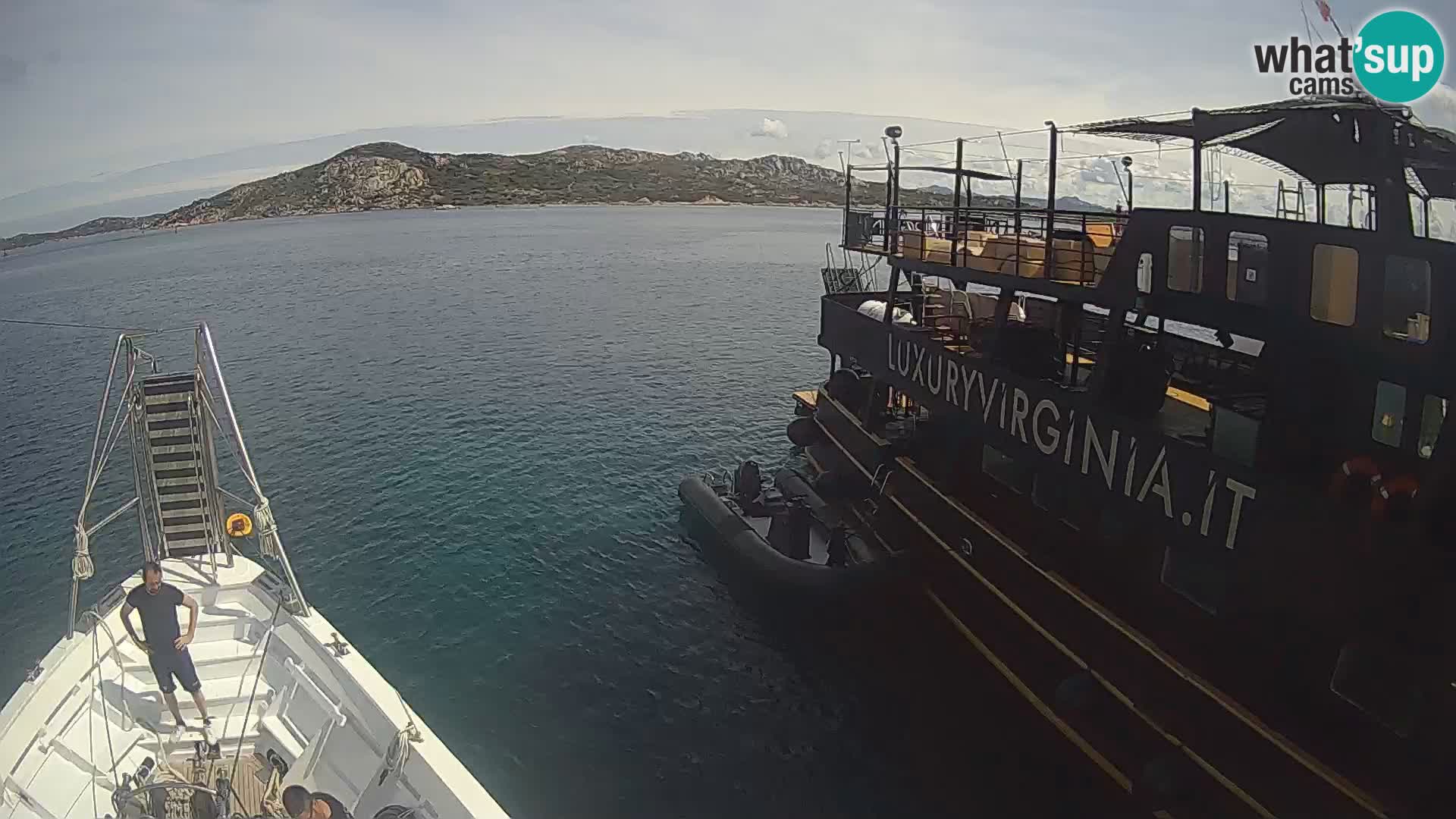 The boat Lo Squalo IV – live webcam arcipelago La Maddalena – Sardinia – Italy