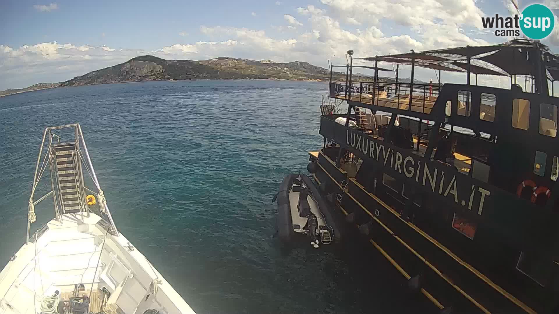 The boat Lo Squalo IV – live webcam arcipelago La Maddalena – Sardinia – Italy