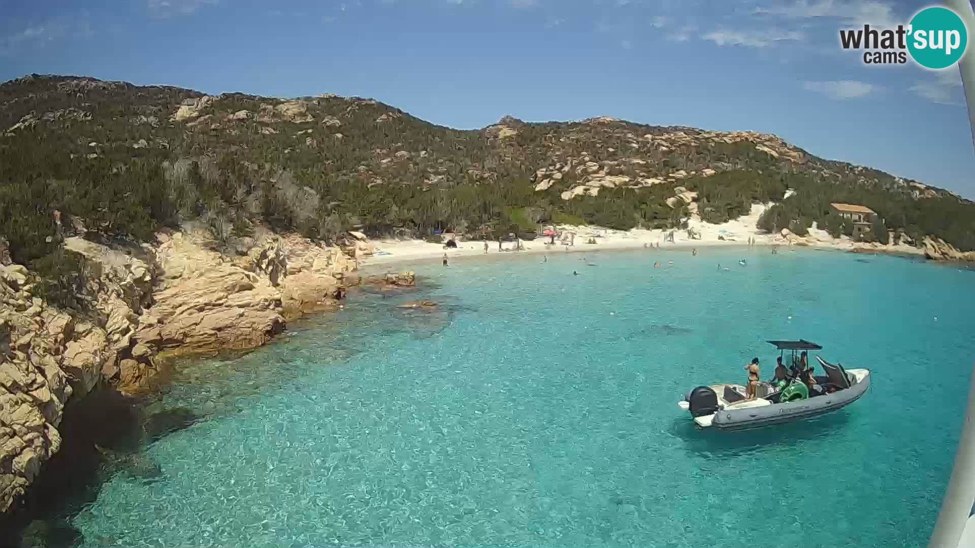 Čoln Lo Squalo IV – arhipelag spletna kamera La Maddalena – Sardinija – Italija