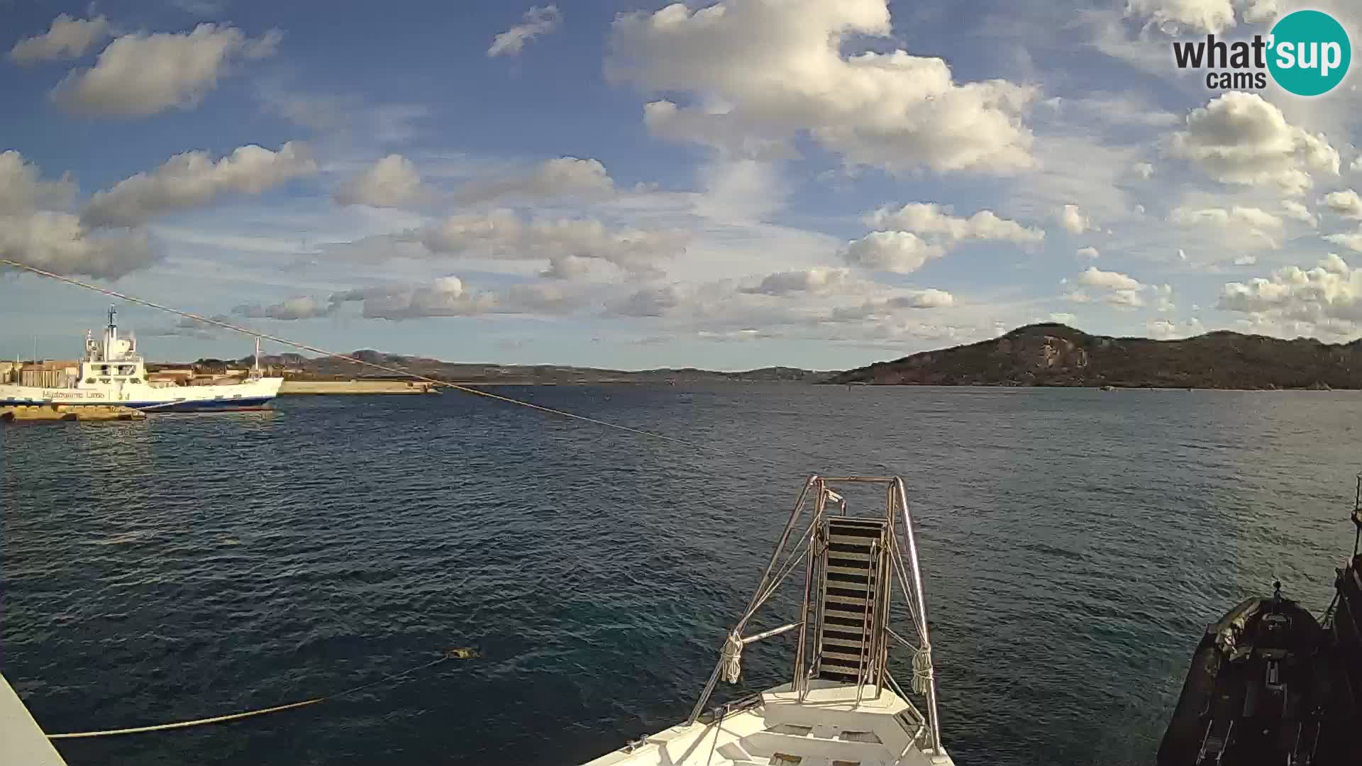 The boat Lo Squalo IV – live webcam arcipelago La Maddalena – Sardinia – Italy