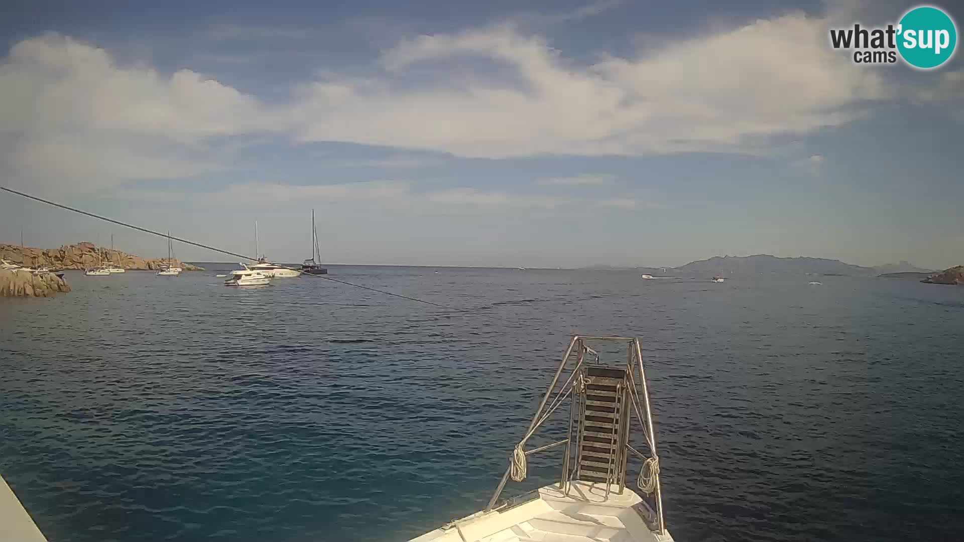 The boat Lo Squalo IV – live webcam arcipelago La Maddalena – Sardinia – Italy