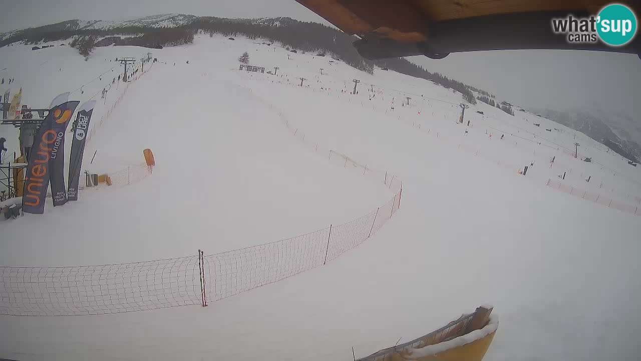 Livigno live webcam – view on Livigno Ski School area – LivignoGO