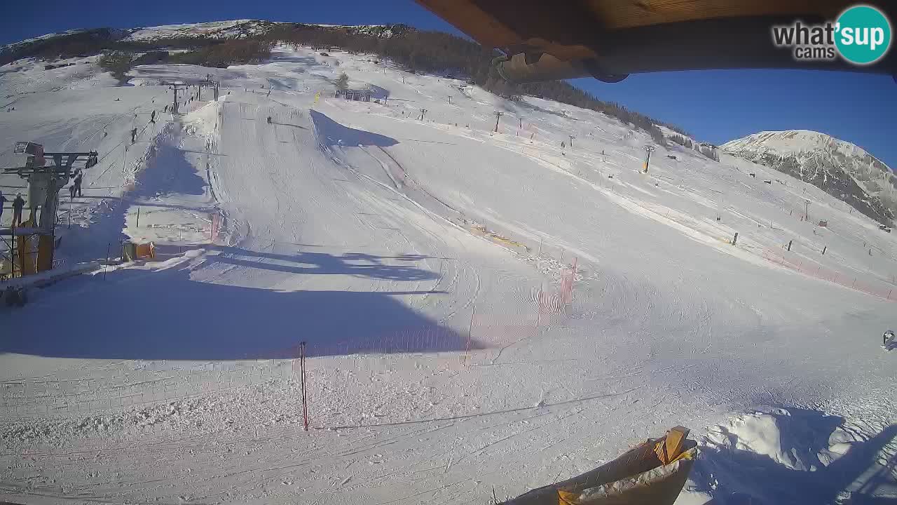 Livigno live webcam – view on Livigno Ski School area – LivignoGO