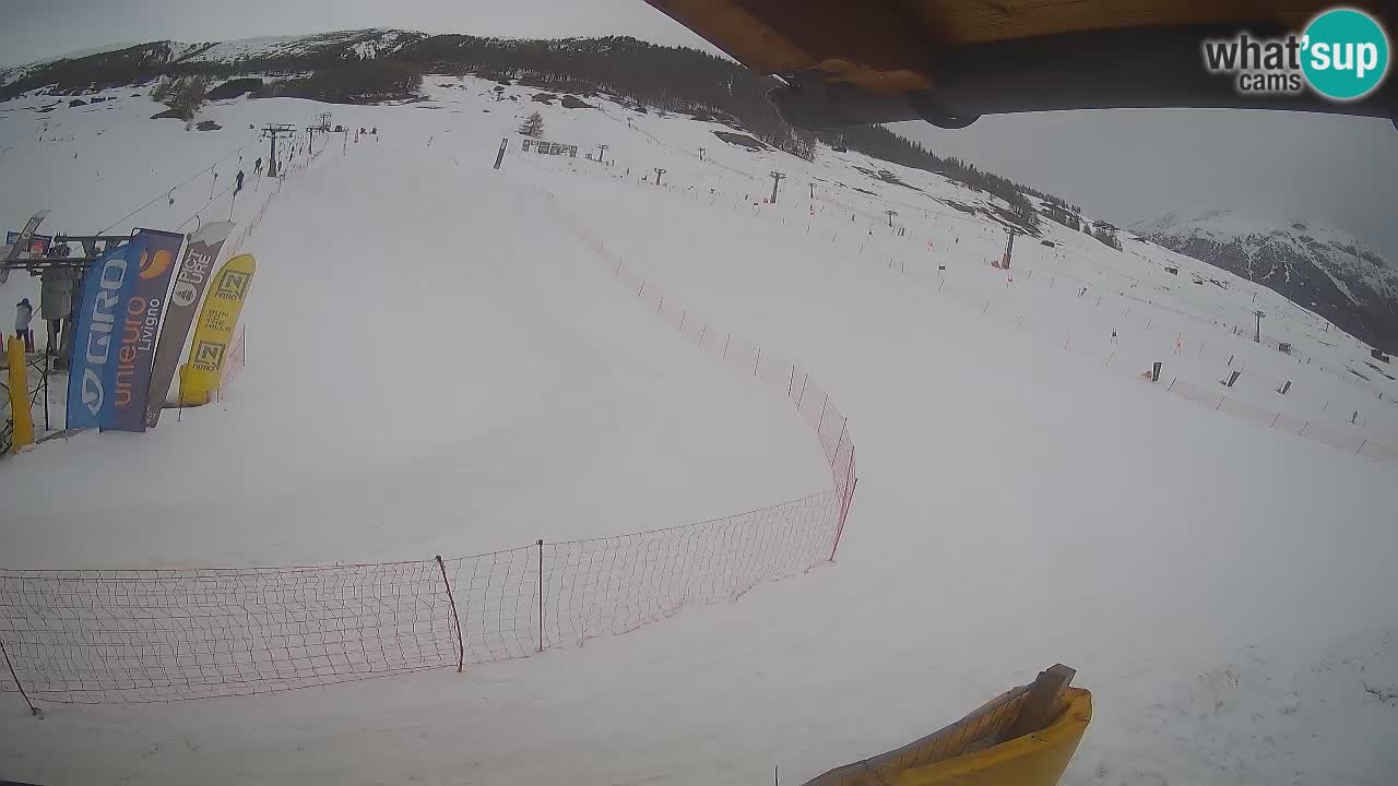 Livigno live webcam – view on Livigno Ski School area – LivignoGO