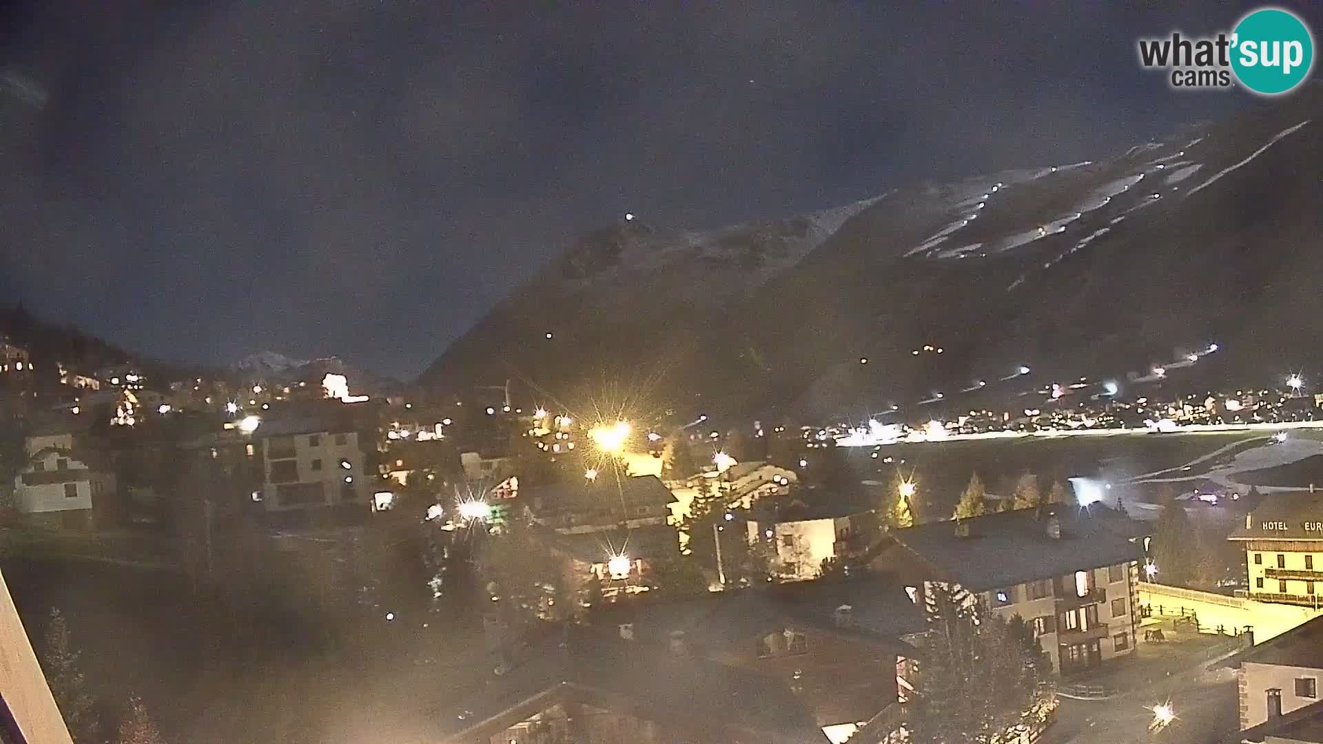 Increíble webcam de Livigno, vista panorámica desde el hotel Teola