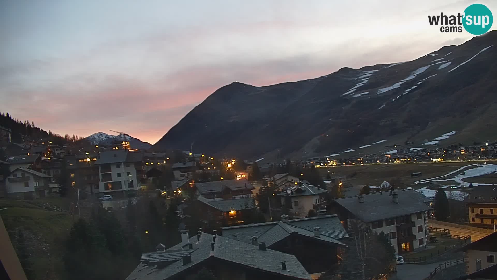 Increíble webcam de Livigno, vista panorámica desde el hotel Teola