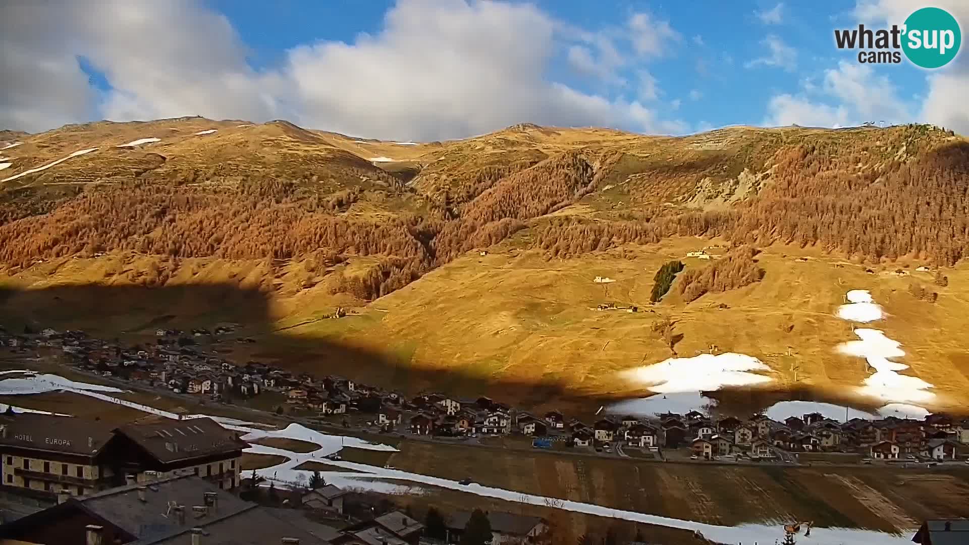 Superbe web camera Livigno, vue panoramique depuis l’hôtel Teola