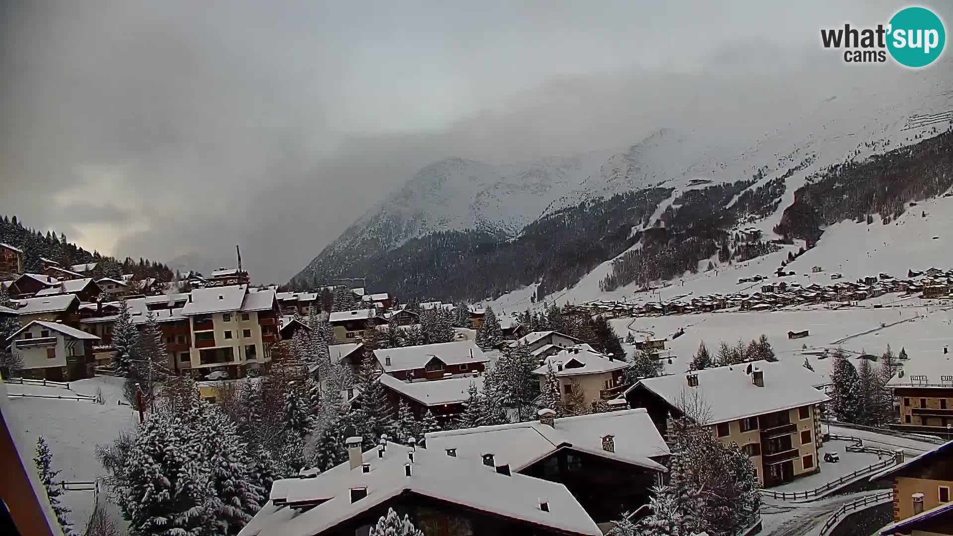 Increíble webcam de Livigno, vista panorámica desde el hotel Teola