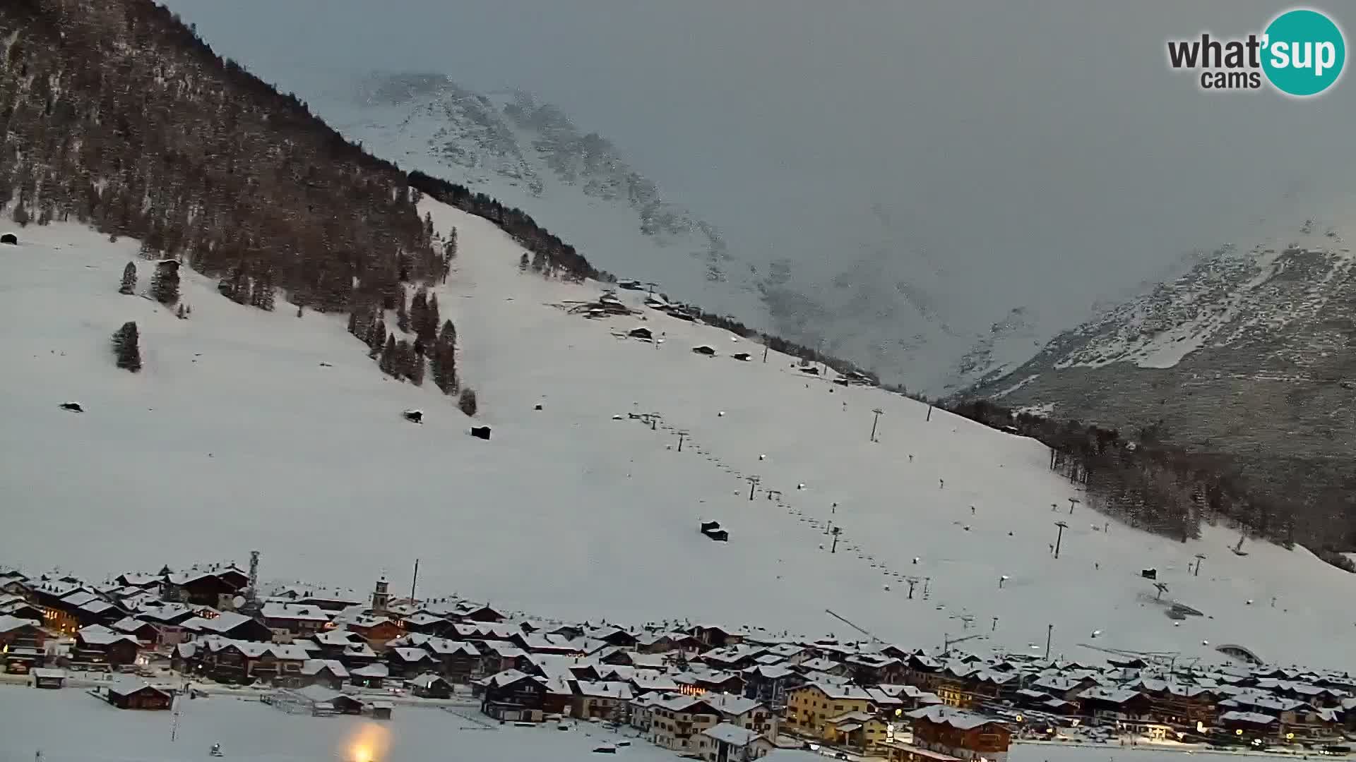 Increíble webcam de Livigno, vista panorámica desde el hotel Teola