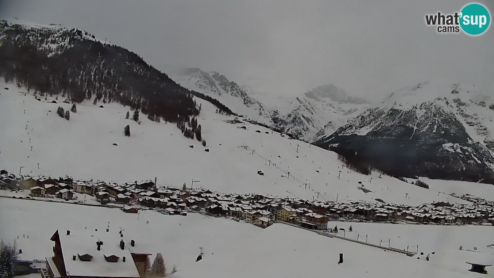 Increíble webcam de Livigno, vista panorámica desde el hotel Teola