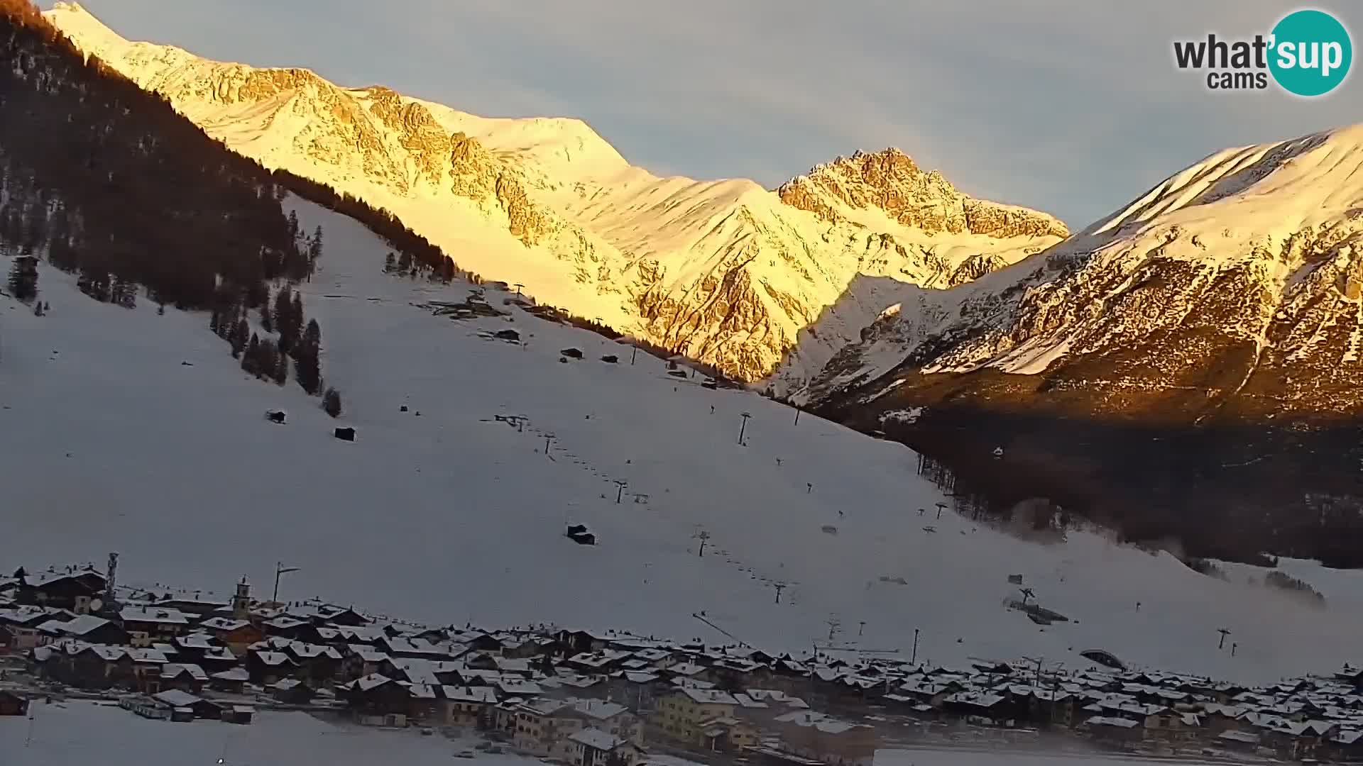 Increíble webcam de Livigno, vista panorámica desde el hotel Teola